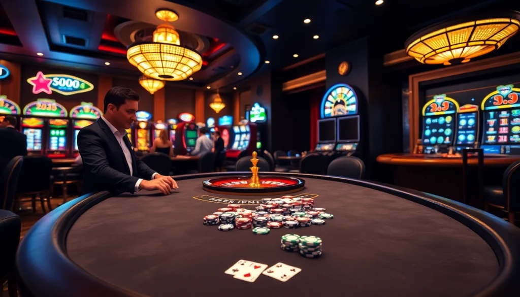 Experience high-stakes excitement with game 888new at a luxurious casino table.