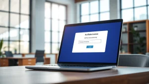 Activating certified software license keys on a laptop in a modern office setting.