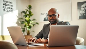 Find a local business coach near me demonstrating engagement in a virtual session.