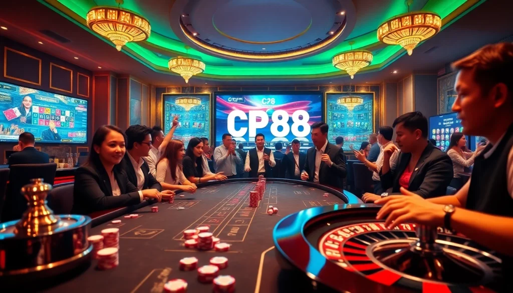 CPC188 showcases an exciting betting scene with poker chips and a roulette wheel, reflecting online gambling action.