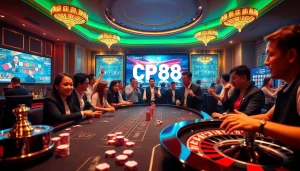 CPC188 showcases an exciting betting scene with poker chips and a roulette wheel, reflecting online gambling action.