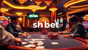 Experience the excitement of shbet poker games with vibrant colors and thrilling casino action.
