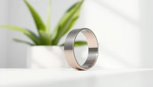Discover the elegant design of the ringconn smart ring, highlighting its modern features.