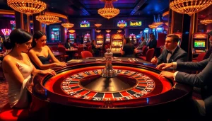 Experience the thrill of luck8 at a vibrant casino with roulette and poker action.