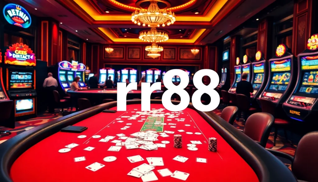 Experience thrilling gameplay with rr88 at elegant casino tables and vibrant slot machines.