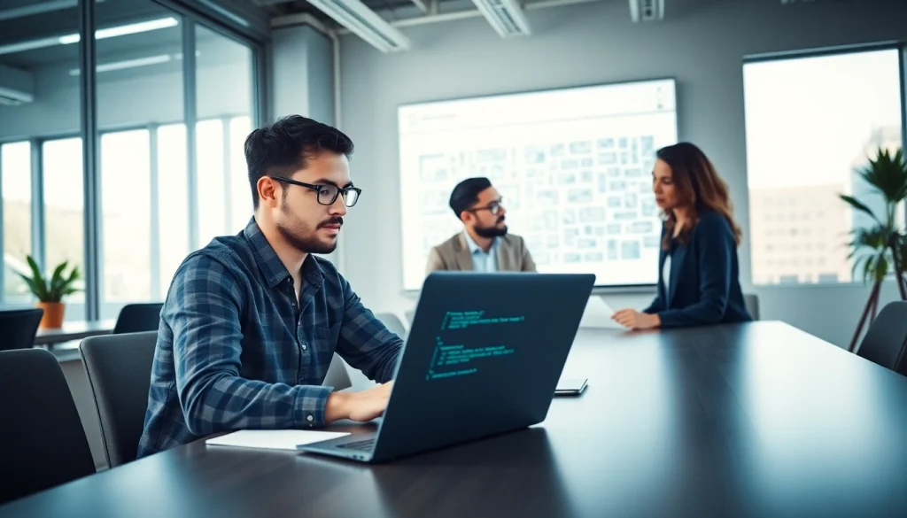 Hire WPF developers for expert teamwork in a vibrant office environment showcasing creativity.