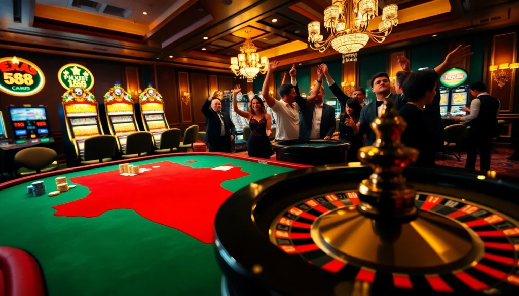 Win big at TX88 Casino with vibrant gaming tables and exciting slot machines.