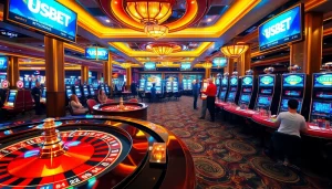 Experience the thrill of winning at USBET's luxurious casino with vibrant gaming options.