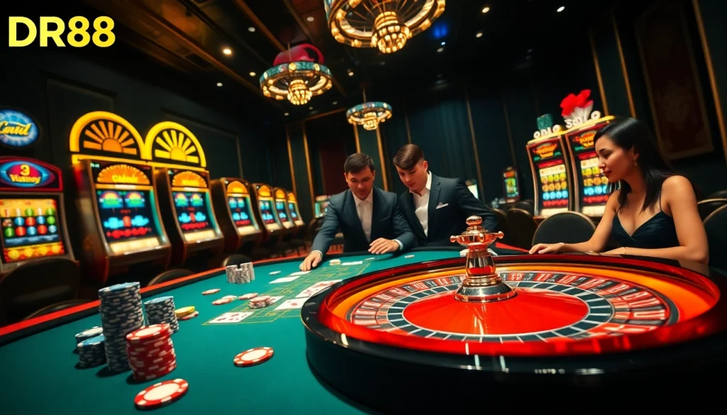 Experience the thrill of gaming at DR88 with vibrant casino action and professional players.
