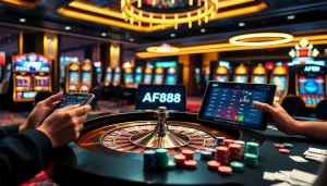 Experience the thrill of online gambling with AF88's luxurious casino interface.