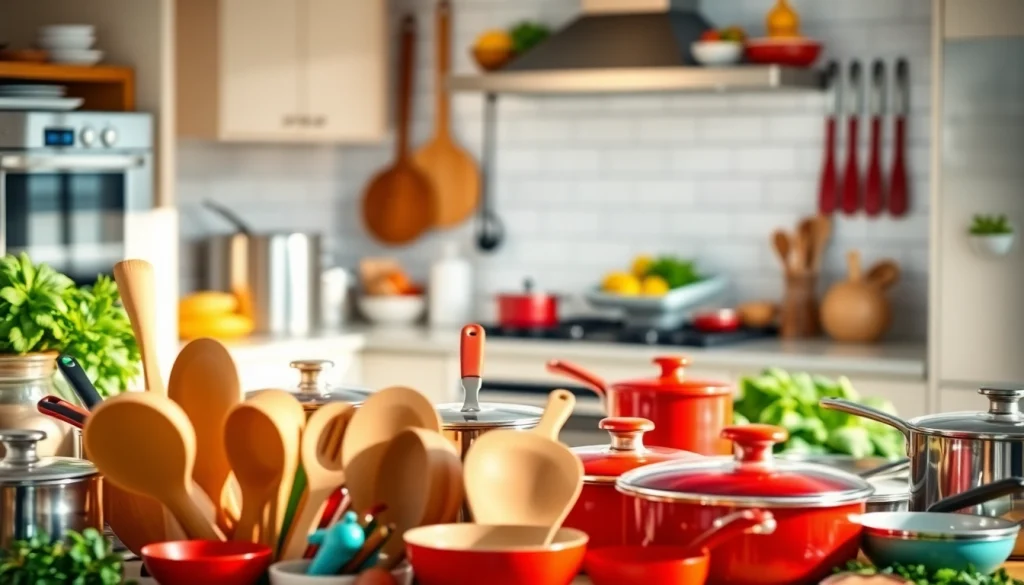 Discover diverse kitchenware NZ items elegantly arranged in a modern kitchen setting.