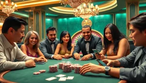Engage in thrilling gambling vibes with 136bet Download featuring luxury poker gameplay.
