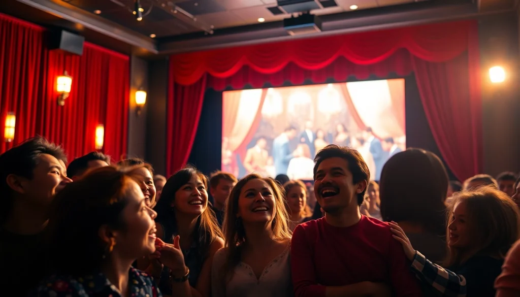 รับชมดูหนังออนไลน์จากจอขนาดใหญ่ในโรงภาพยนตร์ที่เต็มไปด้วยความสุข