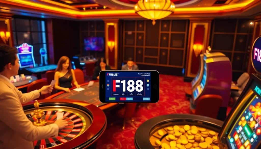 Engage with the online gambling interface at https://f168info.com/ while enjoying luxury casino elements.