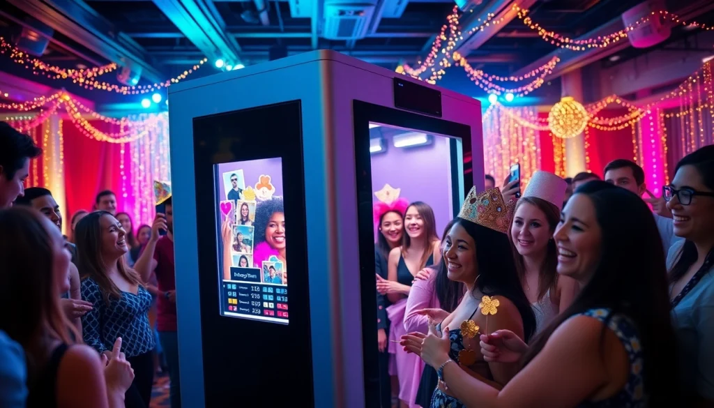 Engage with fun moments when you rent a photo booth at a lively event.