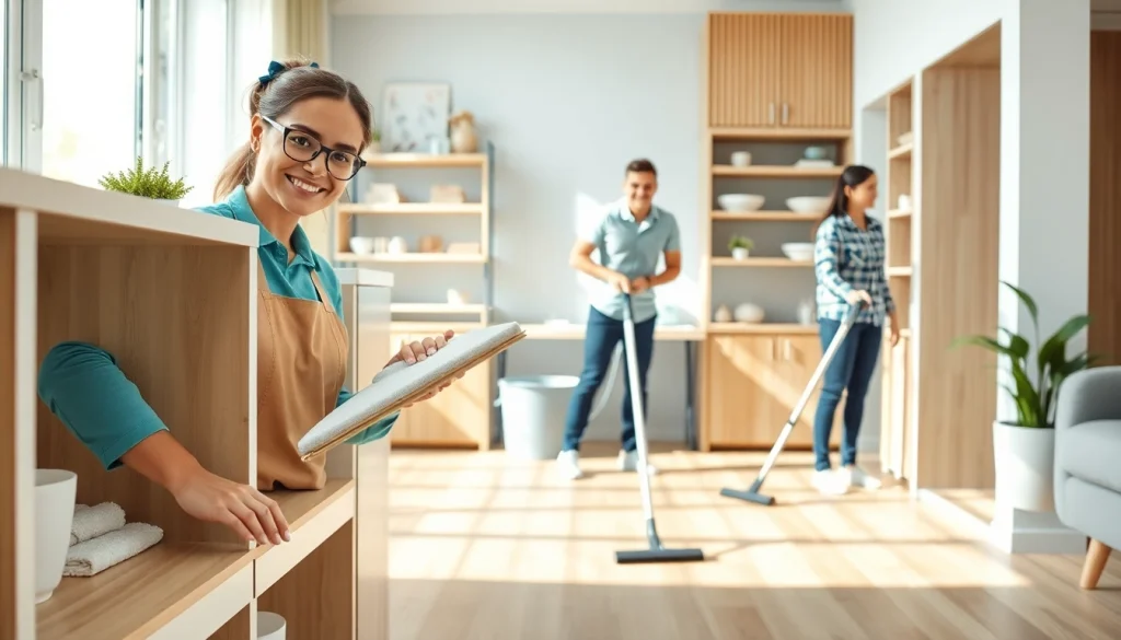 Engage cleaning services provided by a professional team in a tidy modern home.