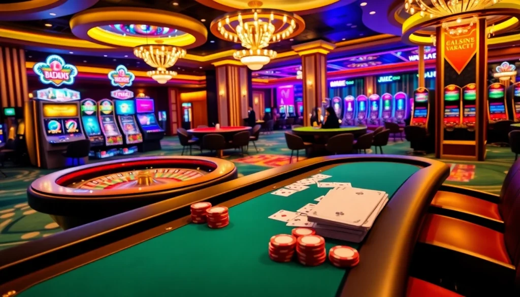 An exhilarating poker game at TX88 with vibrant chips and excited players showcasing the thrill of online gambling.