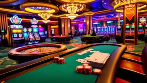 An exhilarating poker game at TX88 with vibrant chips and excited players showcasing the thrill of online gambling.