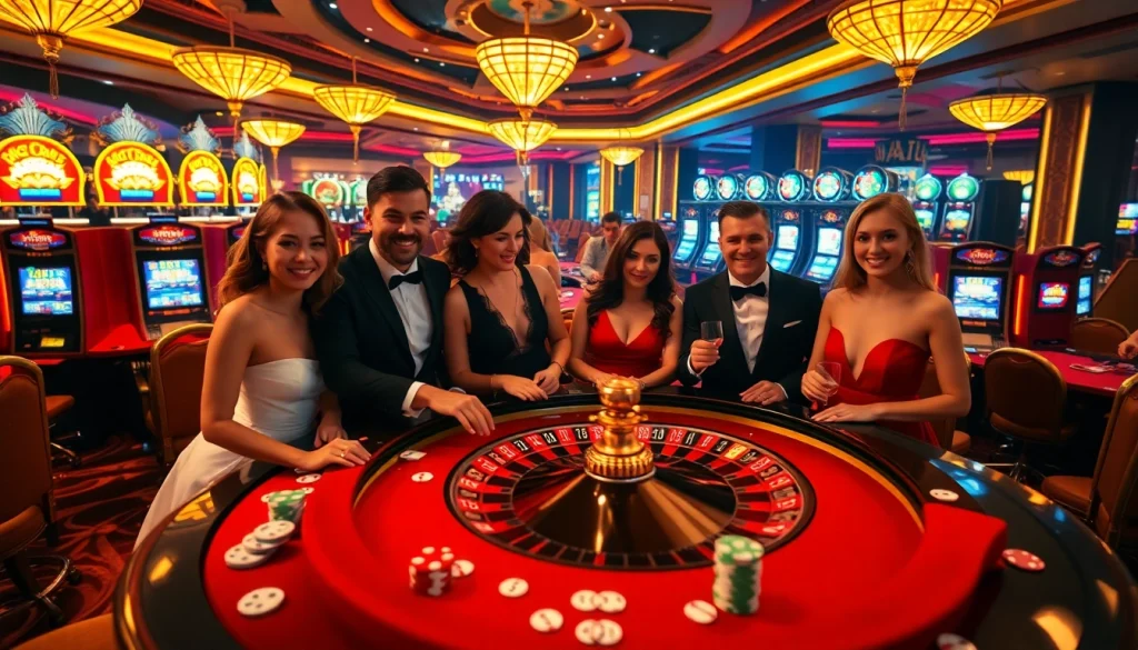 Excitement at the c168 com casino table with layered cards, bets, and gamblers in action.