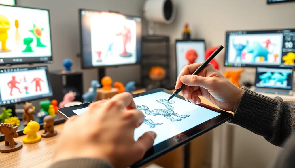 Engaging 3D character modeling scene featuring https://www.cubifycreations.com in bright professional lighting.