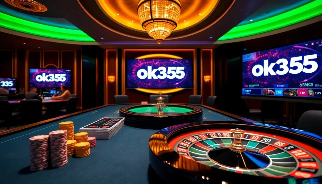 Experience thrilling online betting action at ok365's luxurious casino table.