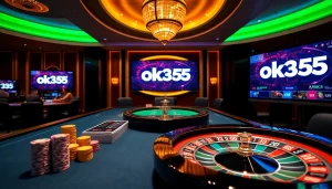 Experience thrilling online betting action at ok365's luxurious casino table.