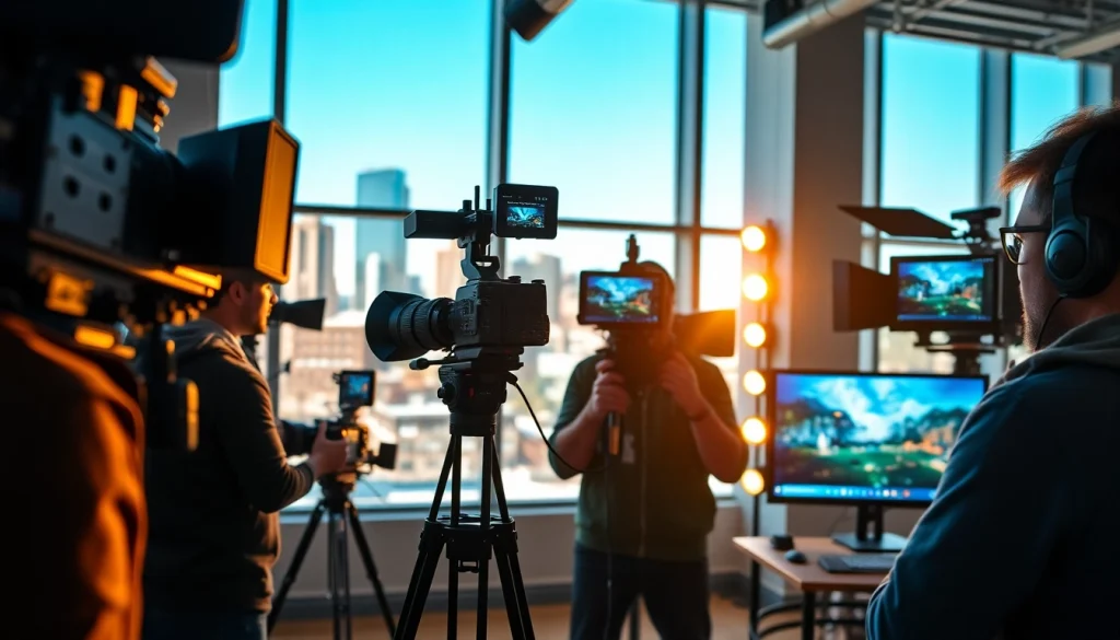 Showcasing a Video Production Company Calgary team engaged in dynamic filmmaking activities.