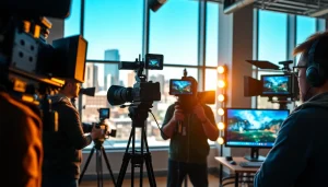 Showcasing a Video Production Company Calgary team engaged in dynamic filmmaking activities.