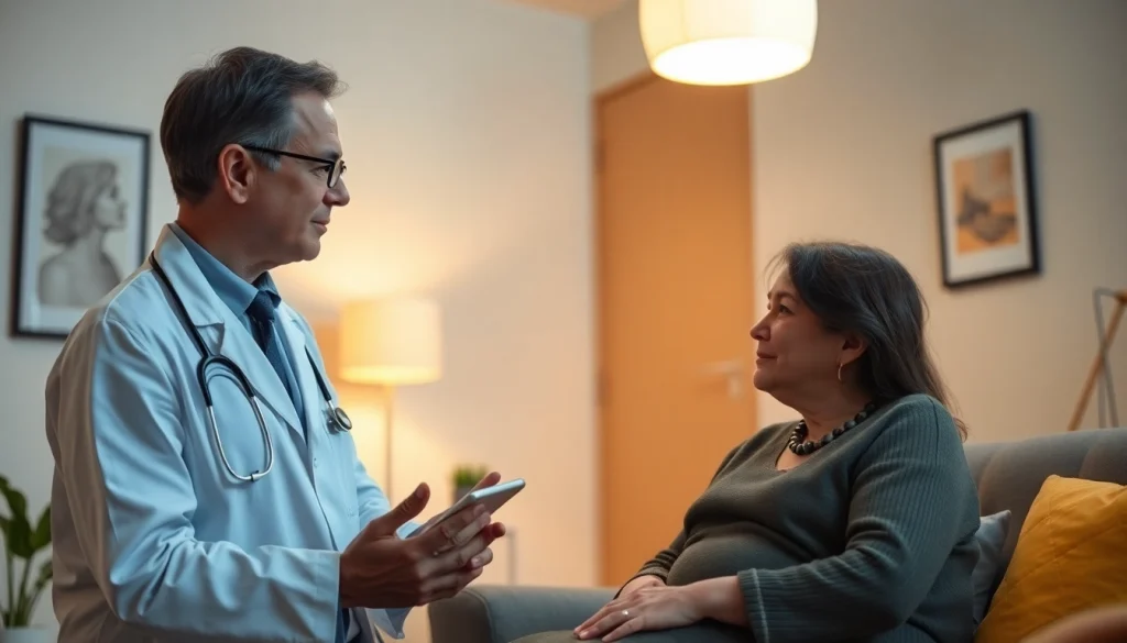 Brindando atención médica a domicilio en un ambiente confortable y profesional.