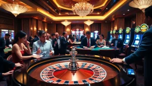 Exciting gaming action at https://120bett.com.br/ featuring a roulette table and vibrant casino atmosphere.