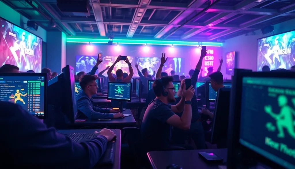 csgo bahis players eagerly betting in a vibrant digital gaming environment.