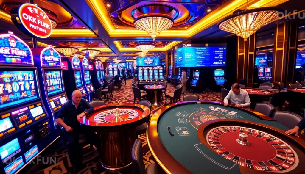 Experience the thrill at okfun casino with vibrant slot machines and engaging poker tables.