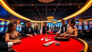 Experience thrilling gameplay at FLY88 with engaging poker games and vibrant casino machines.