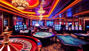 Experience excitement and thrill at http://228kbet.net/ casino with poker tables and roulette wheel.