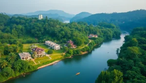 Dandeli Resorts booking scene showcasing luxury accommodations by the Kali River amidst lush greenery.