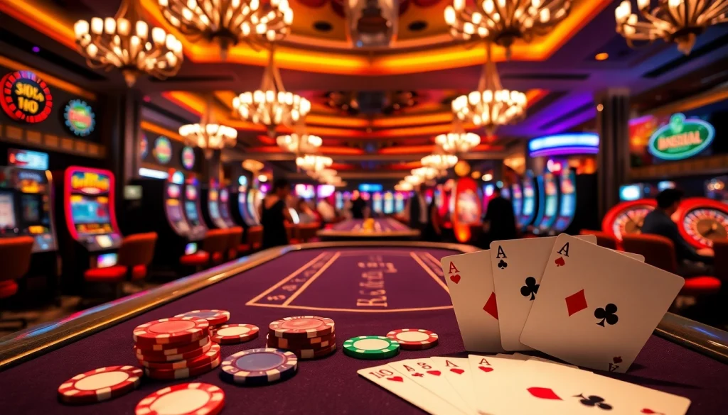 Experience the thrill of bk8thai with vibrant poker tables and exciting gambling activities.