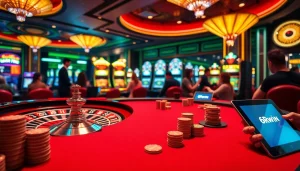 Experience thrilling gameplay at 6RWIN's luxurious casino tables and vibrant slot machines.