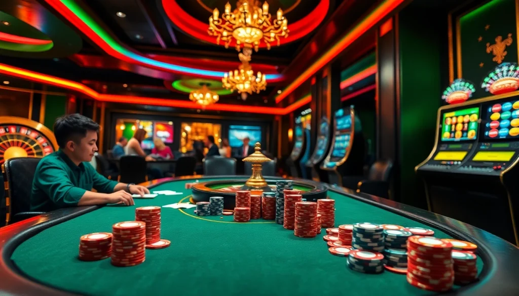 Experience the thrill of casino action with https://11bet.fashion/ featuring poker tables, roulette wheels, and colorful chips.