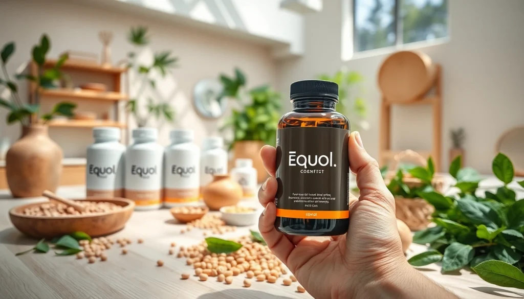 自然素材を使った穏やかなウェルネス環境で、最高のエクオールサプリメントを探る。