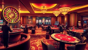 Experience the thrill of gambling at Daftar Modal138 with vibrant casino tables and stylish players.