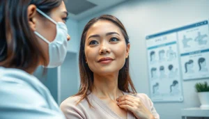 最新のヘアクリニックで女性患者と医師の間で行われる薄毛治療相談