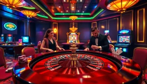 Exciting gameplay at rr88 com with a roulette table filled with vibrant chips and cards.