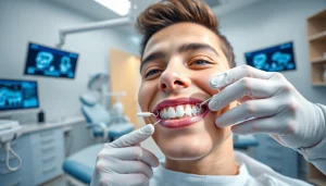 マウスピース矯正 おすすめ in a modern dental clinic setting with a patient and orthodontist.