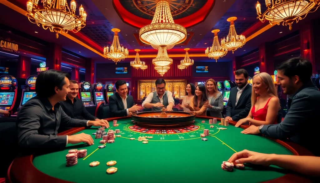 Trải nghiệm cảm giác chiến thắng tại bàn roulette sôi động trong cảnh sòng bạc sang trọng của luck8.com.