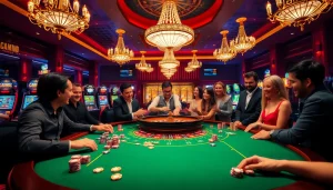 Trải nghiệm cảm giác chiến thắng tại bàn roulette sôi động trong cảnh sòng bạc sang trọng của luck8.com.