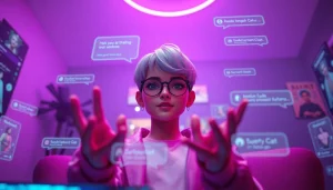 Engaging scene of an NSFW AI character interacting in a virtual chat, embodying the appeal of ai nsfw content.