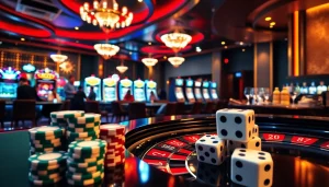 Experience thrilling moments at f168info.com with players enjoying roulette and vibrant casino lights.