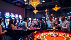 Winning strategies at https://hoyenapple.com/ver-compartir-apple-music-replay-2023/ in a vibrant casino scene.