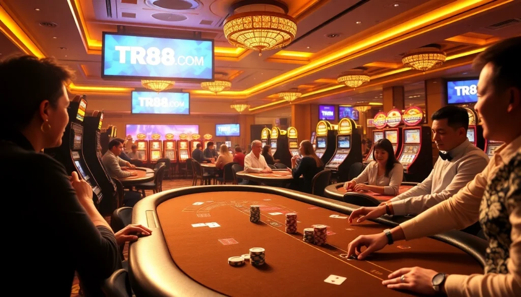 Experience the thrill of winning at TR88.COM's luxurious casino with vibrant games and engaging players.