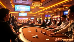 Experience the thrill of winning at TR88.COM's luxurious casino with vibrant games and engaging players.